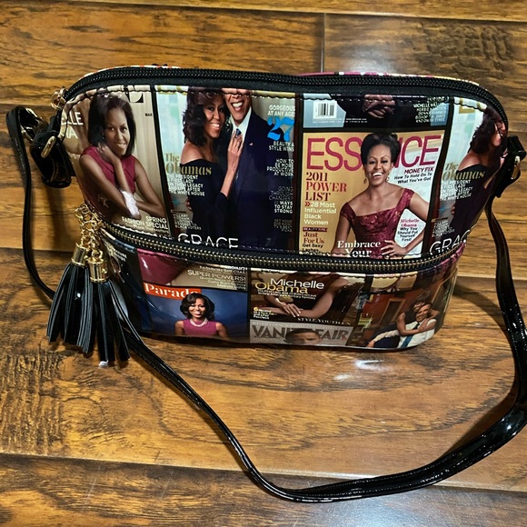 Patent leather Obama Shoulder/Crossbody bag - Picture 1 of 6